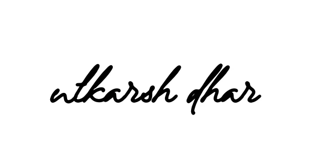 Handwritten Signature for Utkarsh-dhar - Style 138 Online