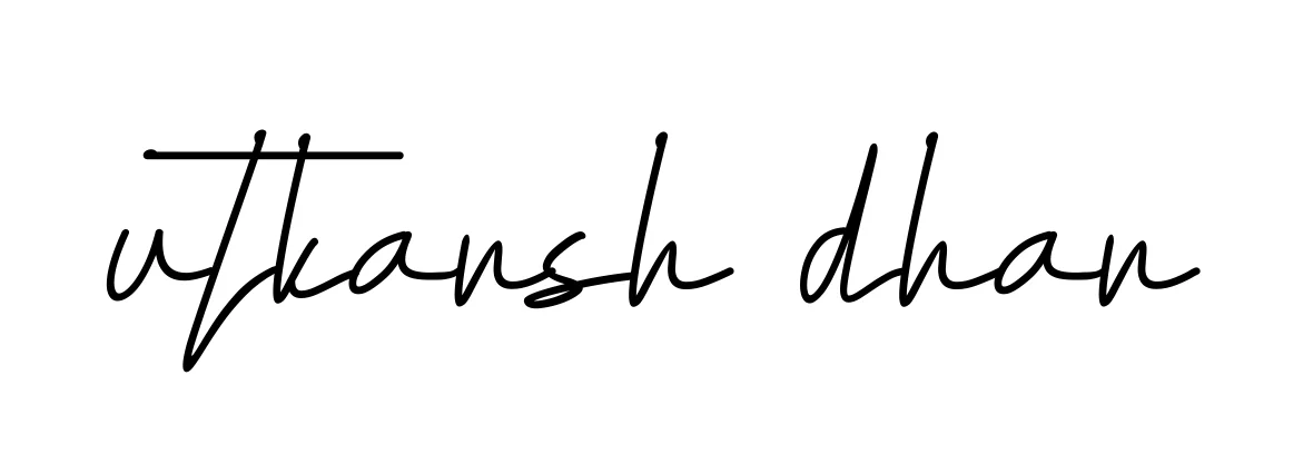 Handwritten Signature for Utkarsh-dhar - Style 155 Online