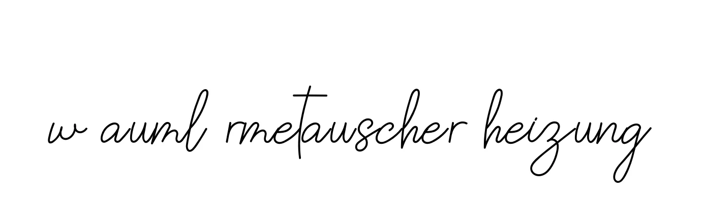 Handwritten Signature for W-auml-rmetauscher-heizung - Style 145 Online