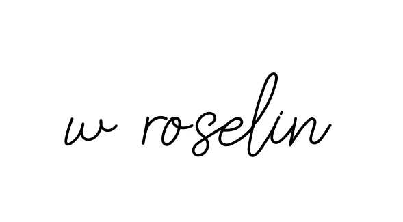 Handwritten Signature for W-roselin - Style 145 Online