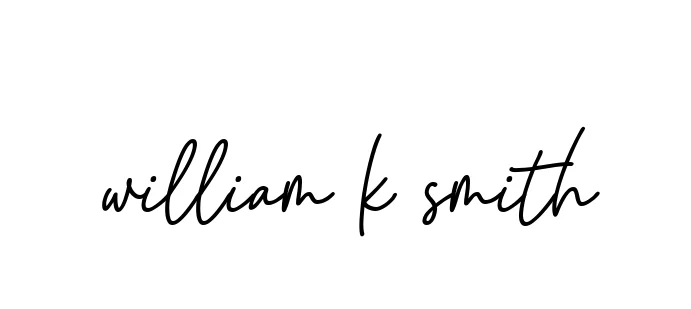 Professional cursive digital signature for William-k-smith in AbsolutelySilentRegular calligraphy style