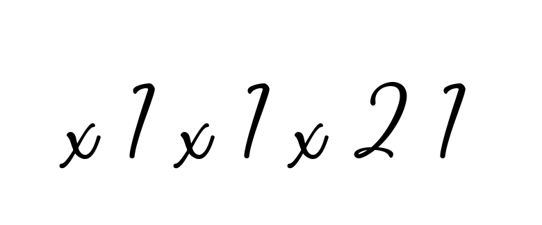 X-1-x-1-x-2-1 signature