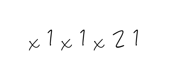 X-1-x-1-x-2-1 signature