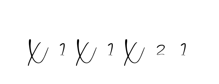 X-1-x-1-x-2-1 signature