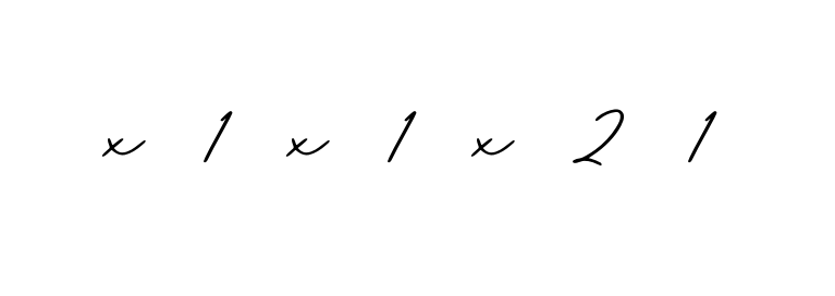 X-1-x-1-x-2-1 signature
