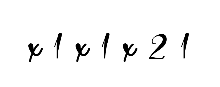 X-1-x-1-x-2-1 signature