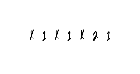X-1-x-1-x-2-1 signature