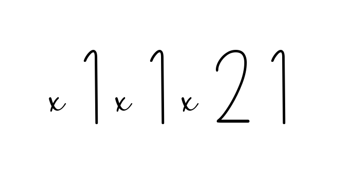 X-1-x-1-x-2-1 signature