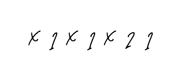 X-1-x-1-x-2-1 signature