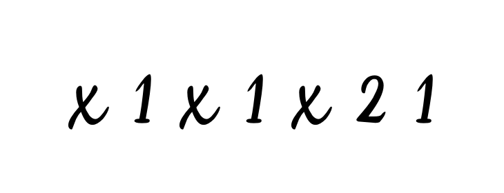 X-1-x-1-x-2-1 signature
