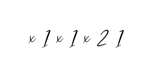 X-1-x-1-x-2-1 signature