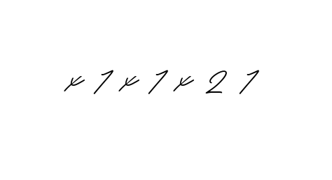 X-1-x-1-x-2-1 signature