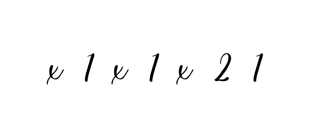 X-1-x-1-x-2-1 signature