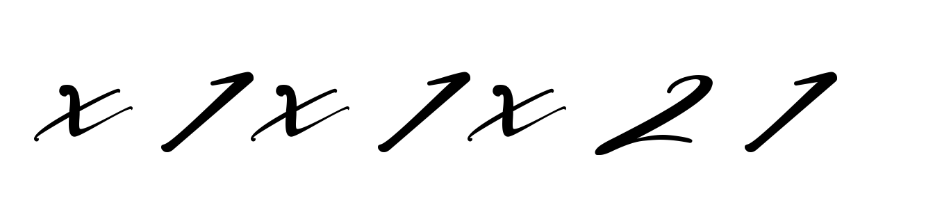 X-1-x-1-x-2-1 signature