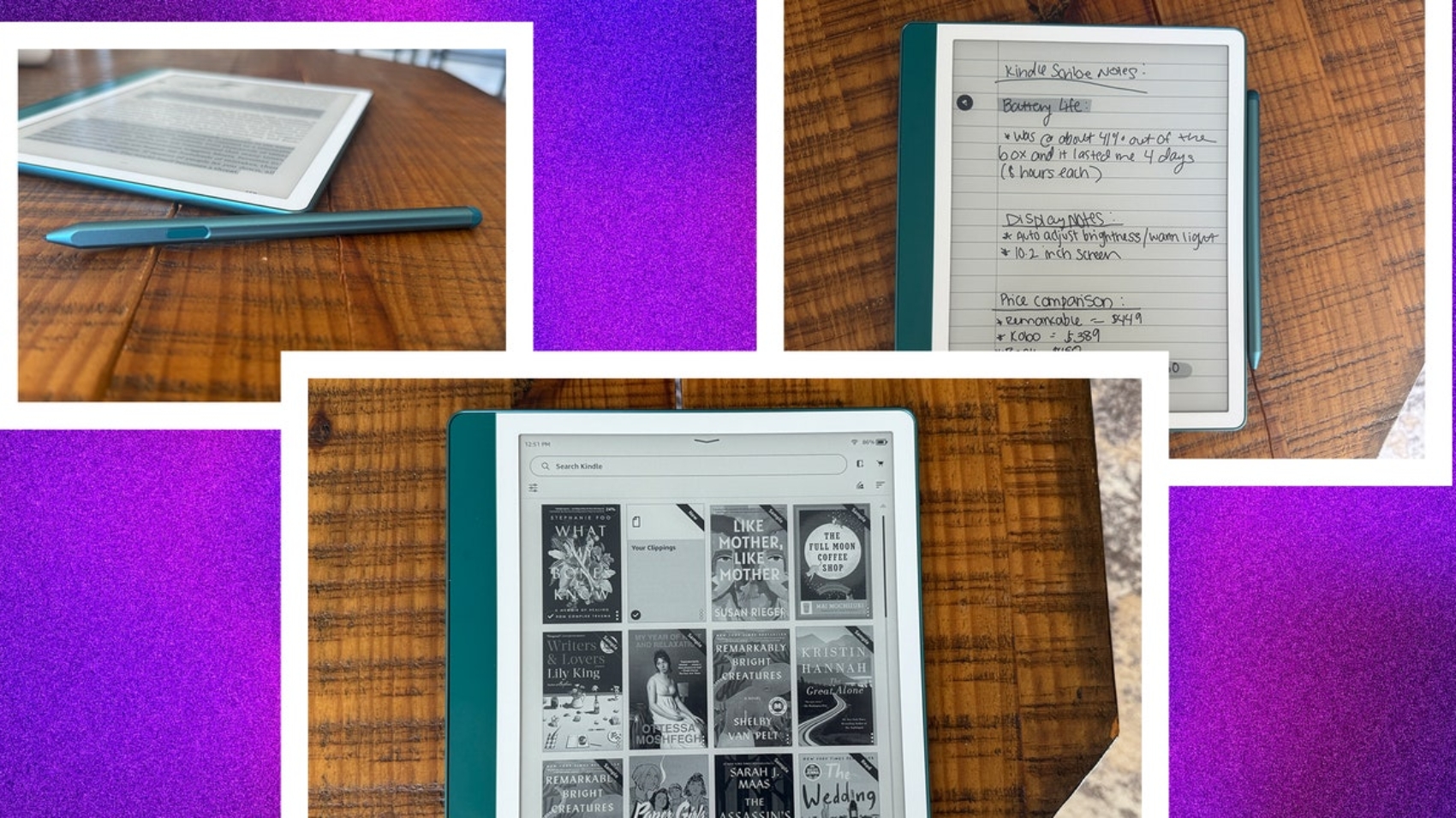 Amazon-Kindle-Scribe-2nd-Generation-teal-Reviewer-Collage-122024-SOURCE-Brenda-Stolyar.jpg